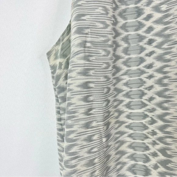 Joie Brighton Silver Gray Printed Silk Sleeveless Blouse S - Picture 7 of 7